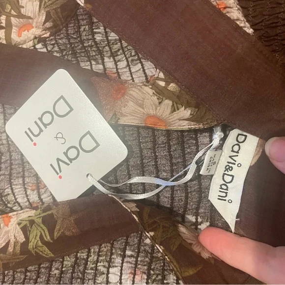 DAVI & DANI Floral Print Brown Jumpsuit - Picture 8 of 9